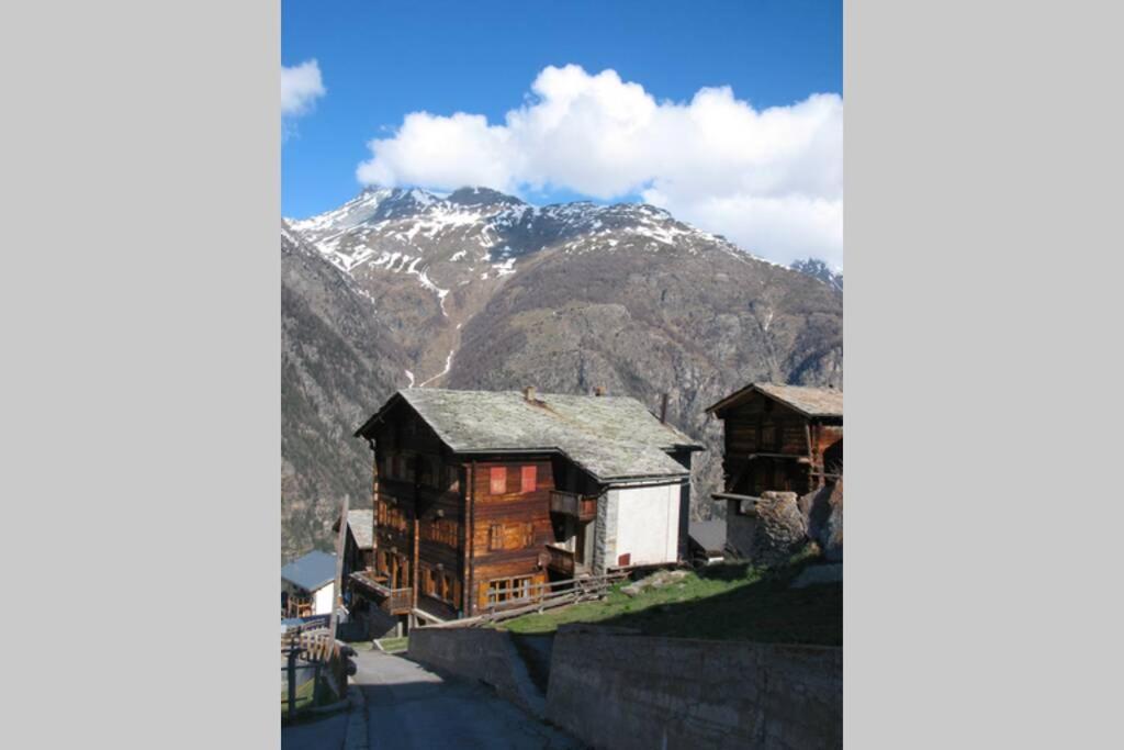 Alpia 26 - Zwei Zimmerwohnung In Traditionellem Walliser Haus Gasenried Exterior photo